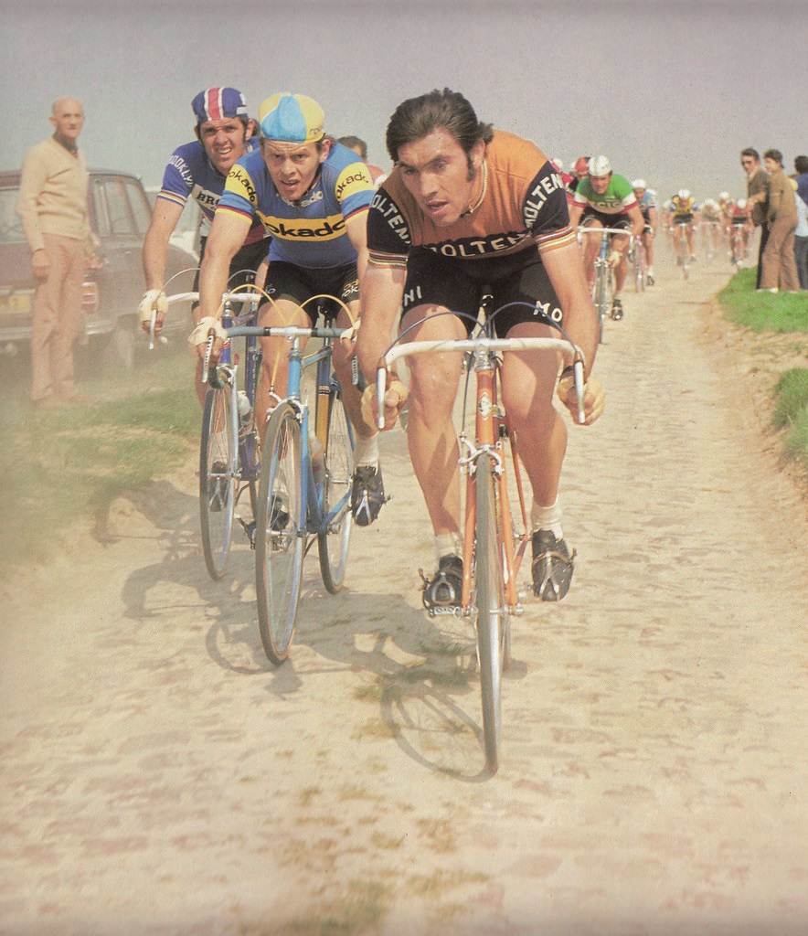 Eddy Merckx sulle strade della Roubaix