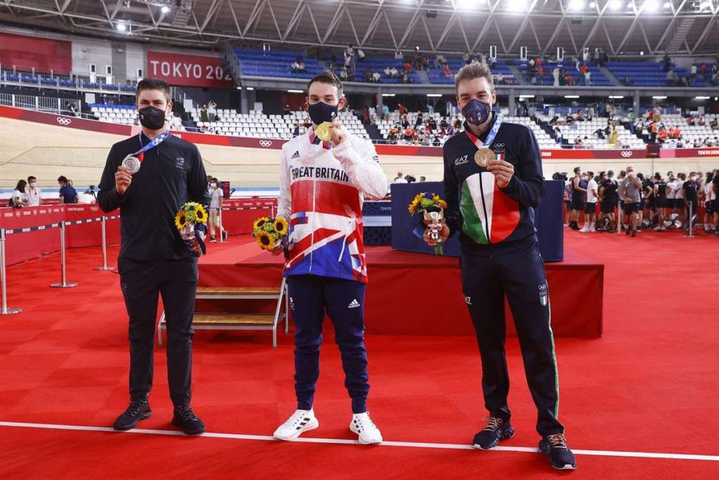 Omnium Tokyo 2020: Walls, Stewart, Viviani (Bettini foto)