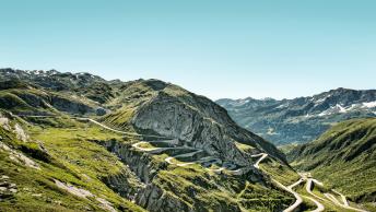Airolo Tremola with panorama