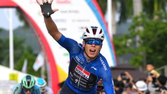 La quinta vittoria per Paul Magnier al Tour of Guangxi 2025 (Soudal Quick-Step Pro Cycling Team Official X Page) 