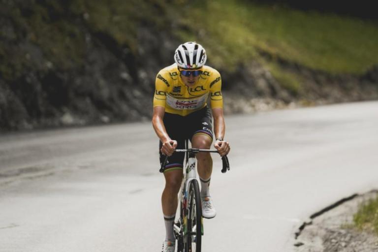 Pogacar in azione nella 7° Tappa del Giro del Delfinato